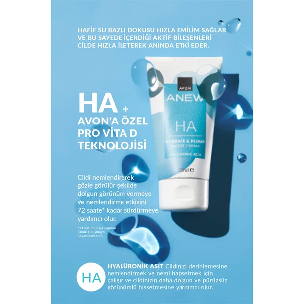 Anew Hyalüronik Asit İçeren Dolgun Görünüm Veren Su Bazlı Krem 50ml
