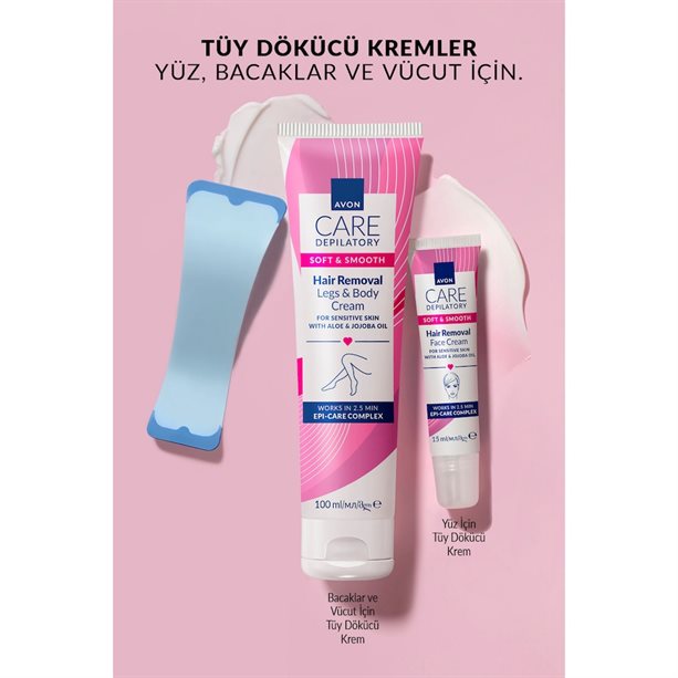 Avon Care Depilatory Vücut İçin Hassas Ciltlere Özel Tüy Dökücü Krem 100ml