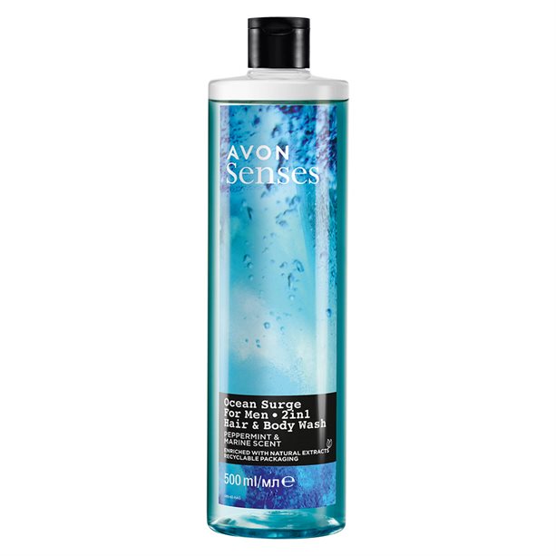 Senses Ocean Surge Erkekler İçin 2'si 1 Arada Saç ve Vücut Şampuanı 500ml