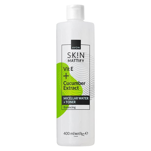 AVON SK!N Mat Görünüm Veren Micellar Temizleme Suyu + Tonik 400ml
