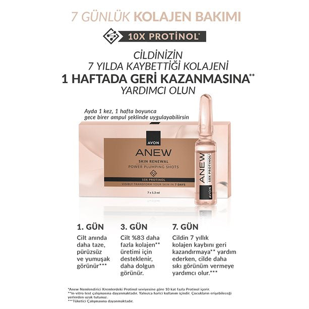 Anew Skin Renewal Power Yüze Dolgun Görünüm Veren Serum 7*1.3ml