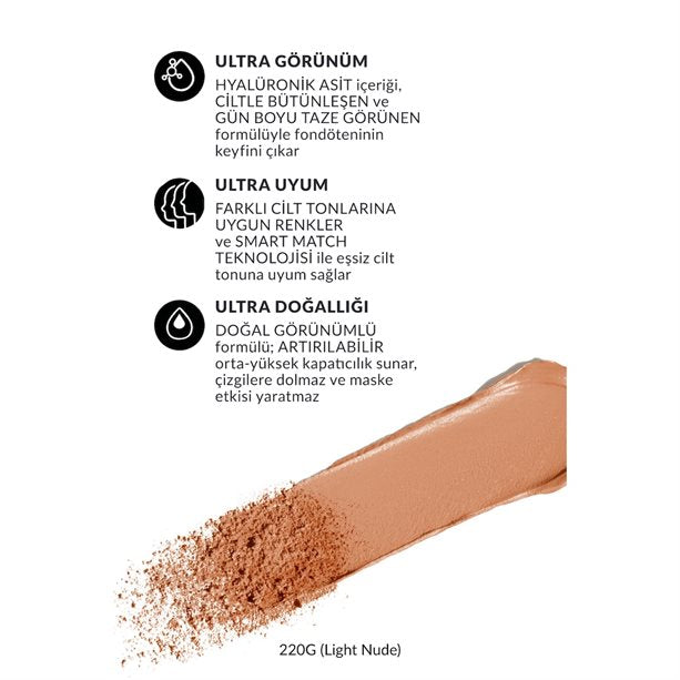 Ultra Match Doğal Bitişli Fondöten 30ml